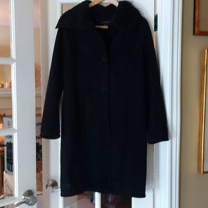 Talbots coat, size US 8, immitation suede, black